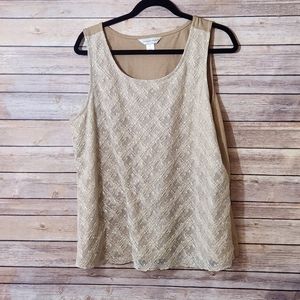 Pretty gold sleeveless top